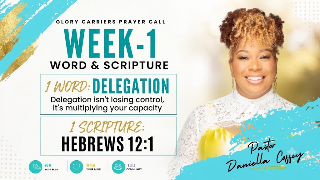 Week 1 — Word: Delegation. Scripture: Hebrews 12:1